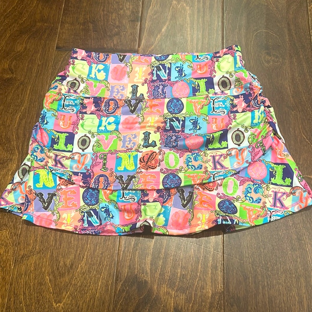 Lucky in Love colorful tennis skirt size M/10-12